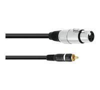 OMNITRONIC Câble adaptateur RCA/XLR(F) 2m sw