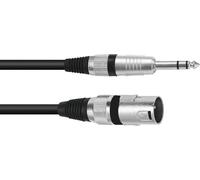OMNITRONIC Câble adaptateur XLR(M)/Jack stéréo 0,2m sw
