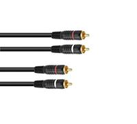 OMNITRONIC Câble RCA 2 x 2 0,3 m