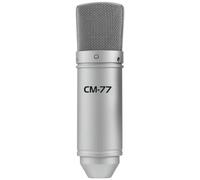 Omnitronic MIC CM-77 Micro de studio Type de transmission (détails):filaire avec filtre anti-pop, avec pince XLR filaire