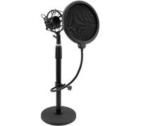 OMNITRONIC MSP-1 Support de microphone avec araignée et filtre anti-pop