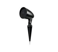 Omnitronic PS-2.5GS - Lot de 2 Haut-parleurs de projecteur Noirs - 2 Haut-parleurs de Jardin résistants aux intempéries de 2,5" avec Piquet - 70 W RMS / 8 ohms