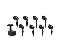 OMNITRONIC Set GSUB-8 In-Ground Subwoofer + 8x PS-2.5GS Projector Speaker, black