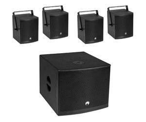 Omnitronic Set MOLLY-12A Subwoofer Active + 4x MOLLY-6 Top 8 Ohms
