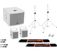OMNITRONIC Set MOLLY 2.1 Système actif Sub + 2x Top + accessoires, blanc