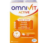Omnivit Active Multivitamine Pour Énergie/Immunité/Concentration Mentale 84 Comprimés