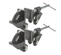 OMNIVOR - Lot de 2 Têtes de Dormant avec Mâchoires 40 x 45 mm, Support Épaisseur 27 mm, Trou D.10 mm, Accessoire de Serrage pour Travail du Bois