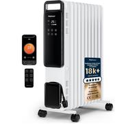 Omniwarm Radiateur Bain d’Huile Connecté 2500 W 11 Éléments Wi-Fi 3 Modes Thermostat Réglable