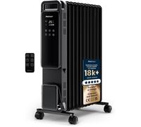 Omniwarm Radiateur Bain D'Huile 2500 W 11 Éléments Écran Digital Mode Éco 3 Niveaux Thermostat Sécurité Minuterie 24 H