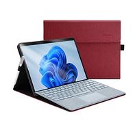 Omnpak Coque pour Microsoft Surface Pro 8, Étui Professionnel avec Porte-Stylo, Angle de Vue Multiple réglable, Compatible avec Le Clavier Type Cover