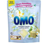 OMO Capsules de lavage Savon de Marseille - Nettoyage en profondeur avec fraîcheur longue durée, jusqu'à 14 jours de parfum durable, protection tout-en-un contre les odeurs, efficace en lavage à froid