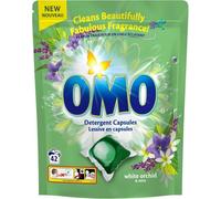OMO Capsules Lessive Orchidée Blanche | Pack Éco | 42 Capsules