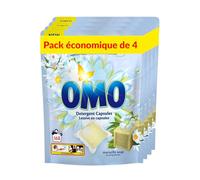 OMO Capsules Lessive Savon de Marseille | Pods Détergent Bio Concentré | Élimination Taches Tenaces | Parfum Printemps 14 Jours | Efficace à 30°C | 168 Capsules 20g (Lot de 4)