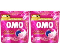 OMO Lessive Capsules Absolu Mélodie Florale, 22 Lavages (Lot de 2)