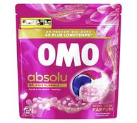 OMO - Lessive Capsules Absolu Mélodie Florale aux perles booster de parfum - Fleur d’Oranger & Vanille - Propreté Impeccable pour un Linge Eclatant - 22 Lavages