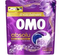 OMO - Lessive Capsules Absolu Rêve de Fraîcheur aux perles booster de parfum - Fleurs blanches & Bois de Cèdre - Propreté Impeccable pour un Linge Eclatant - 22 Lavages