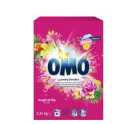 OMO Lessive en poudre Lys tropical & Rose - 2,25 kg / 45 lavages