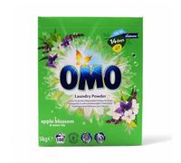 OMO Lessive en poudre, parfum fleur de pommier et nénuphar, 5 kg, 100 lavages, en poudre
