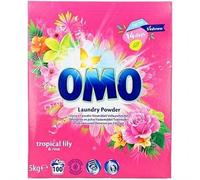OMO Lessive en poudre, parfum tropical, 100 lavages 5kg
