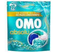 OMO - Capsules Lessive Absolu Fraîcheur Insolente - Lessive Capsules aux Perles Booster de Parfum - Parfum d'Eucalyptus et Zestes d'Agrumes - Propreté impeccable - Gamme OMO Absolu