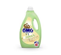 Omo Lessive Liquide Jasmin & Fleur de Coton Formule Testée Dermatologiquement, 2L