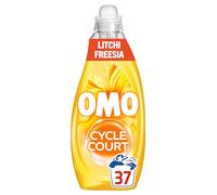 OMO Lessive Liquide Mon Cycle Court Parfumé Plaisir Tropical, 37 Lavages | Lessive liquide efficace dès 15 minutes, parfum de linge exotique Litchi et Freesia, formule testée dermatologiquement