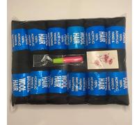 OMOGE HAIR LTD Omoge Hair Ltd Lot de 12 fils de laine brésilienne pour cheveux afro - Idéal pour les tresses, les torsions printanières, les mèches et les tresses en détresse - Lot de 12 paquets de 10
