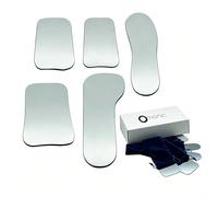 Omonic 5Pcs / Set 2 faces Pofessional dentaire occlusale photographique bouche Miroir Rhodium dentaire plaqué verre Intraoral photo réflecteur