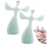 Omoojee Croix de prière, design confortable, cadeau chrétien fidèle, résine de marbre (lot de 2)