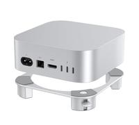 OMOTON Support en Aluminium pour Mac Mini M4 et M4 Pro, Support de Refroidissement de Bureau, accès Pratique au Bouton d'alimentation, Design Durable et Robuste, argenté