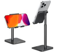OMOTON Support Téléphone Portable, Support Smartphone Vertical Bureau, Support Dock Téléphone en Hauteur pour iPhone 13 Pro/13/12 Mini/12 Pro/12, D’Autres Smartphones, Noir