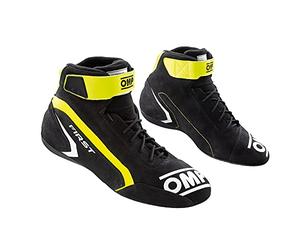 Omp Chaussures First Race my2021 Anthracite/Fluo Jaune Taille 38 Fia 8856-2018, Bottes Unisexe Adultes, Standard, EU