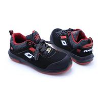 Omp Meccanica Chaussures de Sécurité S3 Pro Urban Taille 41 Noir/Rouge - Chaussures Travail Étanches Iso 20345 sans Métal