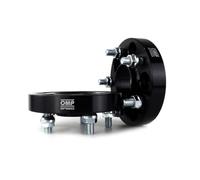 OMP Speed Jeu de 2 Élargisseurs de Voie (Entretoise de Roue) Centrés/Bifixation Épaisseur: 25 mm PCD: 5x108 CB: 63,3 OD: 150 Écrou x10 M12x1,5 Aluminium Noir - OMPS09122501