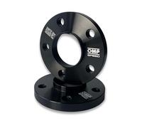 OMP Speed Jeu de 2 Élargisseurs de Voie (Entretoise de Roue) Centrés Épaisseur: 15 mm PCD: 5x108 CB: 67,1 OD: 139 Boulon x10 M14x1,5 Conique + Antivol Aluminium Noir - OMPS08581501
