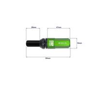 OMP SPEED Lot de 20 vis de roue noires avec métrique M14X1.25 e 17-19 Long filetée de 28 mm avec protection verte en aluminium 7075 + DIN 12.9
