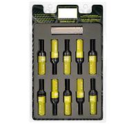 OMP SPEED - Jeu de vis Performance avec protection en aluminium, M12X1.25, HEX : 17-19, L : 28 mm, Couleur : jaune
