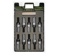 OMP SPEED - Jeu de vis Performance avec protection en aluminium, M14X1.25, HEX : 17-19, L : 28 mm, Couleur : argent