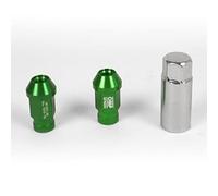 OMP Speed Lot de 20 écrous en aluminium M14X1.25 Clé de 19 longueur 40 mm Couleur verte en aluminium 7075