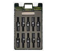 OMP SPEED Set 20 Boulons de Roue Noir avec M12X1.25 Métrique 17-19 Long Fileté 28MM avec Protecteur en Aluminium Noir 7075 + DIN 12.9