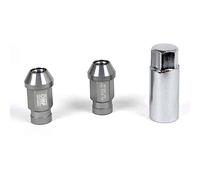 OMP SPEED Set 20 écrous de roue avec M12X1.25 Métrique 19 Clé filetée longue de 40MM Aluminium Gris Couleur 7075