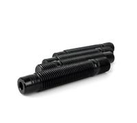 OMP SPEED - Set 4 goujons pour roue de voiture, goujons filetés pour jantes, mesures M14X1.5, longueur 100 mm, acier inoxydable de haute qualité (DIN 10.9), grande durabilité, couleur noire