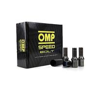 OMP SPEED Set de 20 vis de roue avec métrique M12X1.25 Clé de 17/19 Long fileté de 27 mm, couleur grise et matériau DIN 10.9