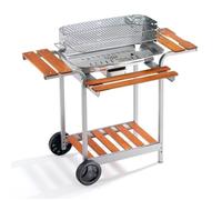 Ompagrill Barbecue À Charbon En Acier Inoxydable 60-40/Pro/C Avec Roues
