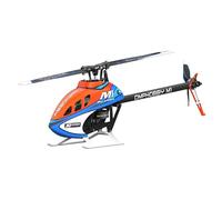 OMPHOBBY M1 V3 PRO 100 Mini hélicoptère 3D RC BNF, 6 canaux à entraînement direct avec récepteur ELRS intégré et contrôle de vol OFS3+, moteur sans balais, batterie LiHV 2S sans contrôleur Orange