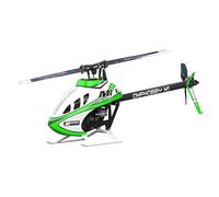 OMPHOBBY M1 V3 PRO 100 Mini hélicoptère 3D RC BNF, entraînement direct 6 canaux avec récepteur ELRS intégré et contrôle de vol OFS3+, moteur sans balais, batterie LiHV 2S sans contrôleur vert