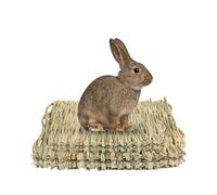 Ompinda Lot de 3 tapis de foin de lapin, tissu de paille naturel, respirant et confortable, tapis d'herbe pour lapins, cochons d'Inde, hamsters et autres petits animaux de compagnie (28 x 38 cm)