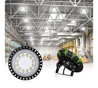 Omprar UFO Lampe industrielle LED 50W, 5000LM High Bay Lumière éclairage d'atelier 6500K Blanc Froid Projecteur Exterieur Interieur industrielle UFO Lamp pour Garage Atelier Gymnase, 1PCS