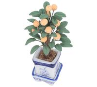 Omquot 1:12 Maison de Poupée Miniature Agrumes Arbre Réaliste Mini Arbre Fruitier Décoration pour Maison de Poupée Jardin Salon Résine Matériel