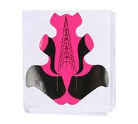 Omquot 100 Pièces de Belles Formes D'Ongles Sculptées pour Extension D'Ongles, Plateau en Papier de Construction UV, Accessoires D'art D'ongle pour Jolis Ongles